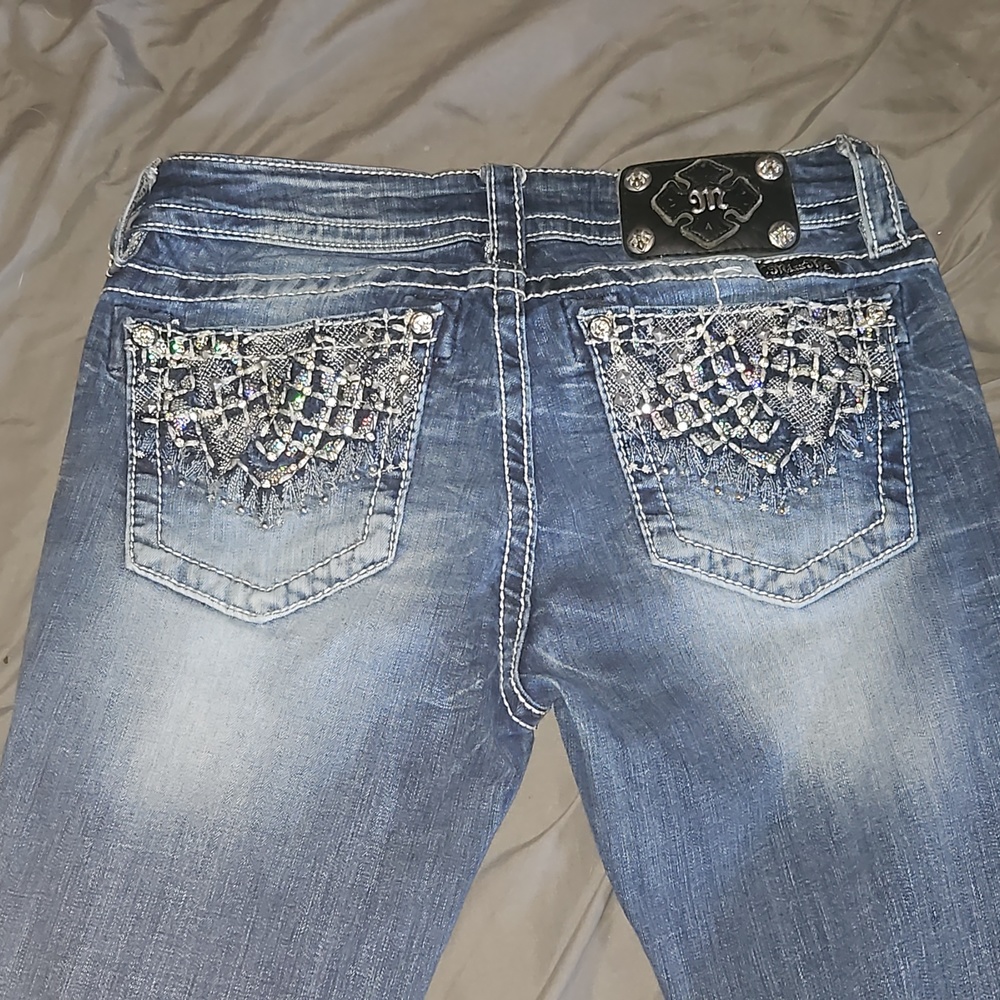 MISS ME Signature Capri, 29, dark denim